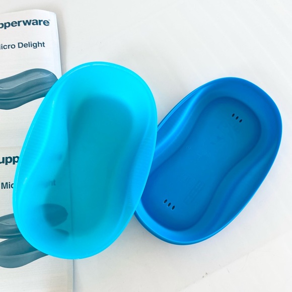 Tupperware Micro Delight Microwave Heatable Container in Blue 6996a - Picture 3 of 11